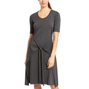 Lululemon Womens Dress In A Twist Sz 6 Black Sporty T-Shirt Dress Stretch Active